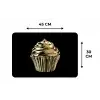 Cupcake - Eten - Goud - Zwart Placemat vinyl groot -specs