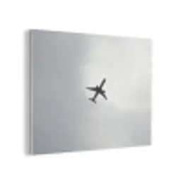 Minimalistisch - Silhouet - Zwart - Vliegtuig PET vilt klein -3d