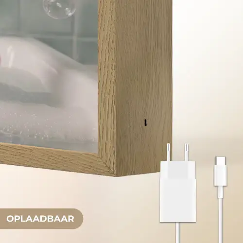 Hondjes - Badkuip - Badeendjes - Handdoeken Light Box met batterij (Wandlamp) middel -USP_websiteoplaadbaarNL