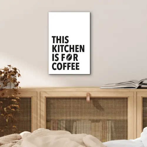 Quotes  - Koffie - Bonen - Modern aluminium wit klein -sfeer3