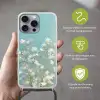 Stengels - Bloemen - Lucht - Wit Hoesje iPhone 16 Pro Max met koord klein -sfeer2_NL