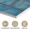 Kreeft - Geel - Blauw - Tegels PET vilt klein -closeup_NL