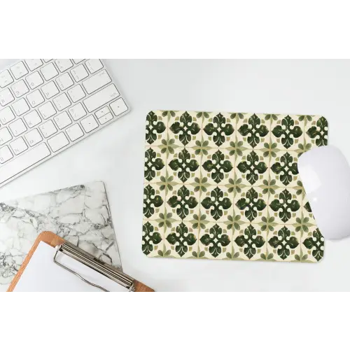 Patroon - Tegel - Groen muismat rubber klein 262 -witbureau