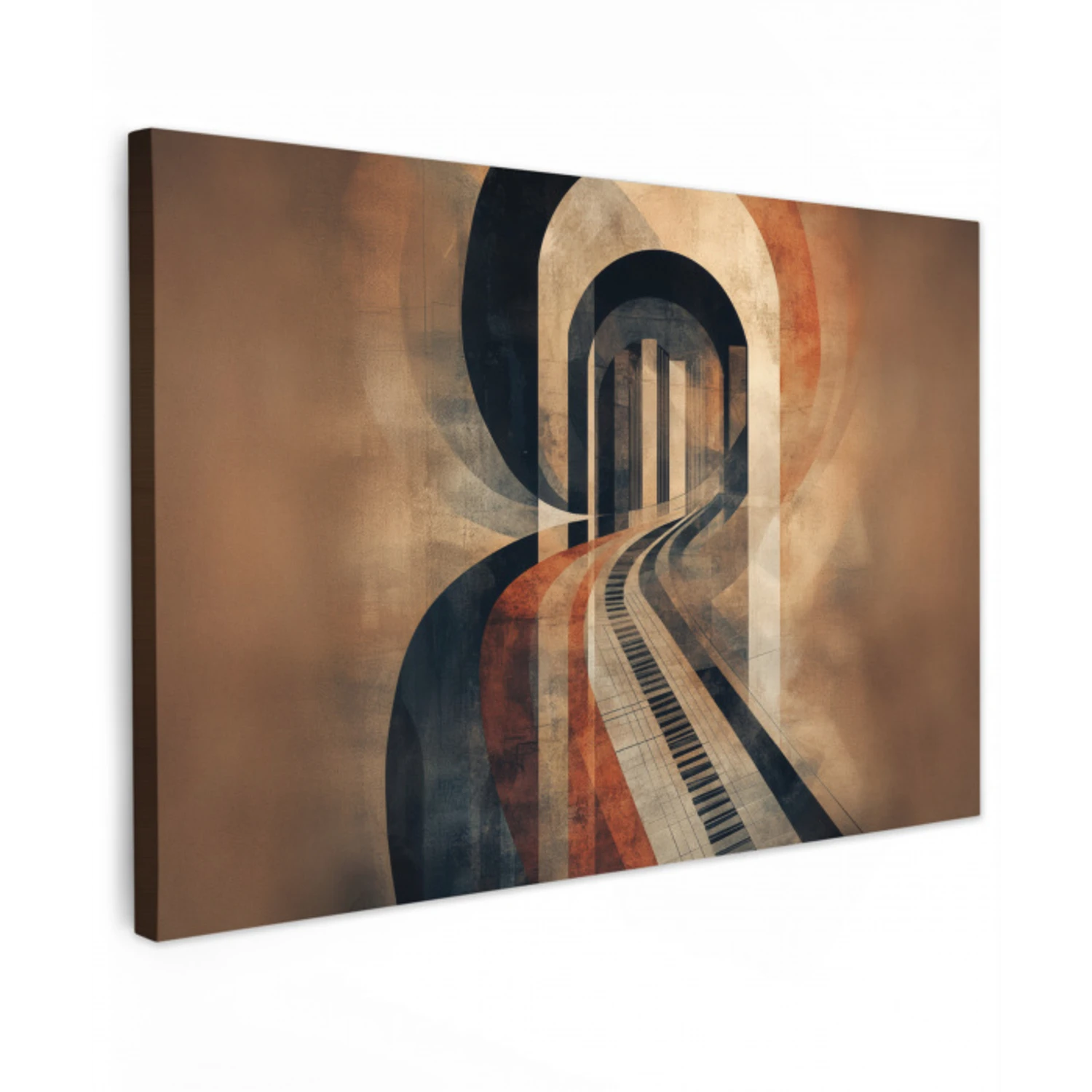 Piano - Toetsen - Abstract canvas 2cm klein -z3d