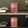 Sierlijk - Bloem - Roze - Glazen Light Box met kabel (Tafellamp) klein -sfeer3
