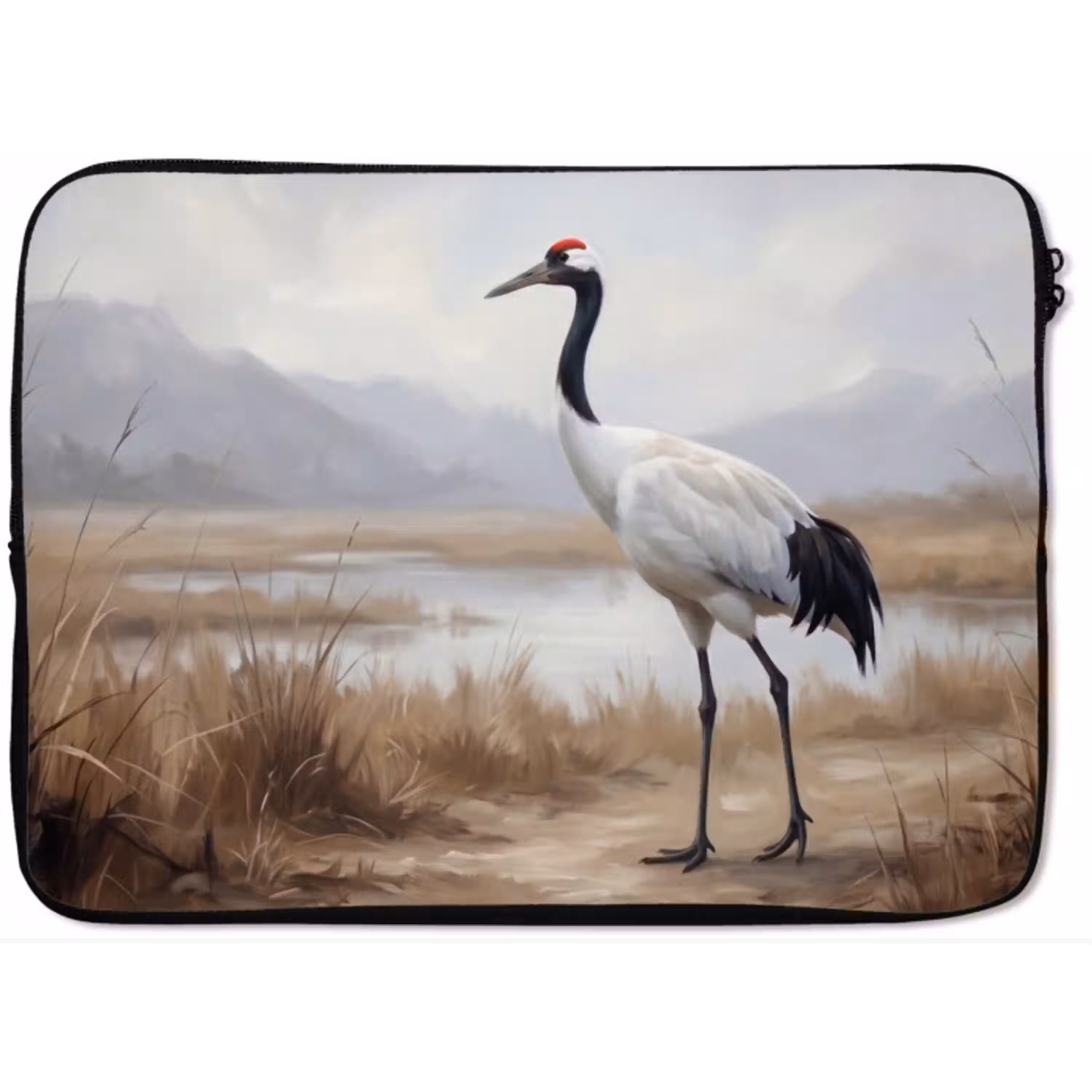 Kraanvogel - Natuur - Realistisch laptophoes neopreen klein -zkaufland3dotto
