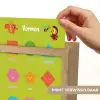 Vormen - Educatief - Leren voor kinderen - Groen Light Box met kabel (Wandlamp kind) klein -USP_websiteprintNL