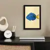 Blauw - Dory - Vis - Staartvin fotolijst zwart zonder passe partout klein -sfeer1