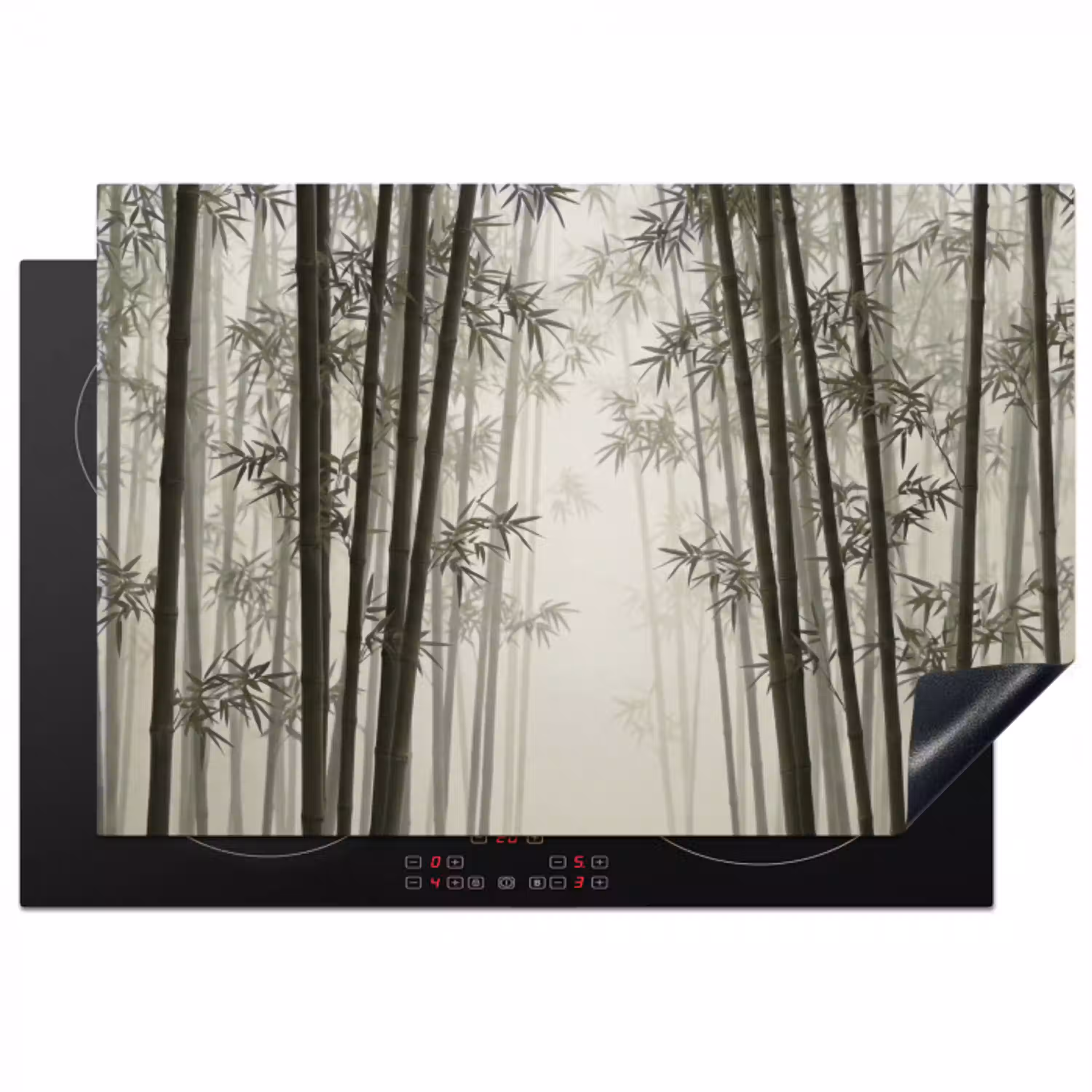 Bamboe - Bos - Mist - Natuur Inductie beschermer vinyl 3mm klein -3d