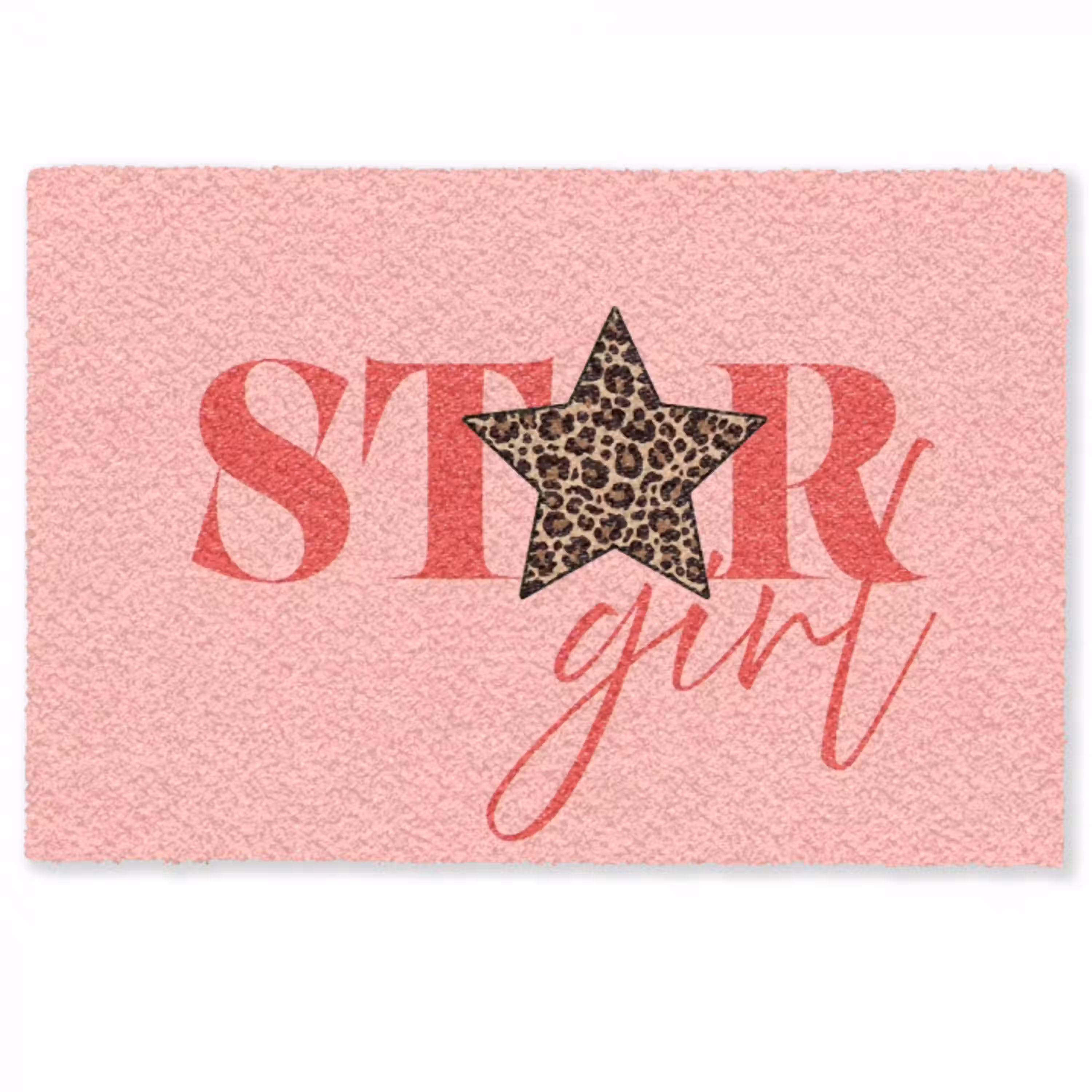 Star girl - Roze - Panter - Ster Deurmat klein -zkaufland3d