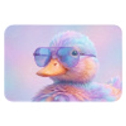 Eend - bril - Pastel WCmat klein -3d