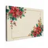 Kerst - Poinsettia - Omlijsting - Kleurrijk canvas 2cm klein -z3d