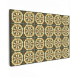 Ornament - Patroon - Groen Tuinposter op houten frame 2 cm dik klein 845 -3d
