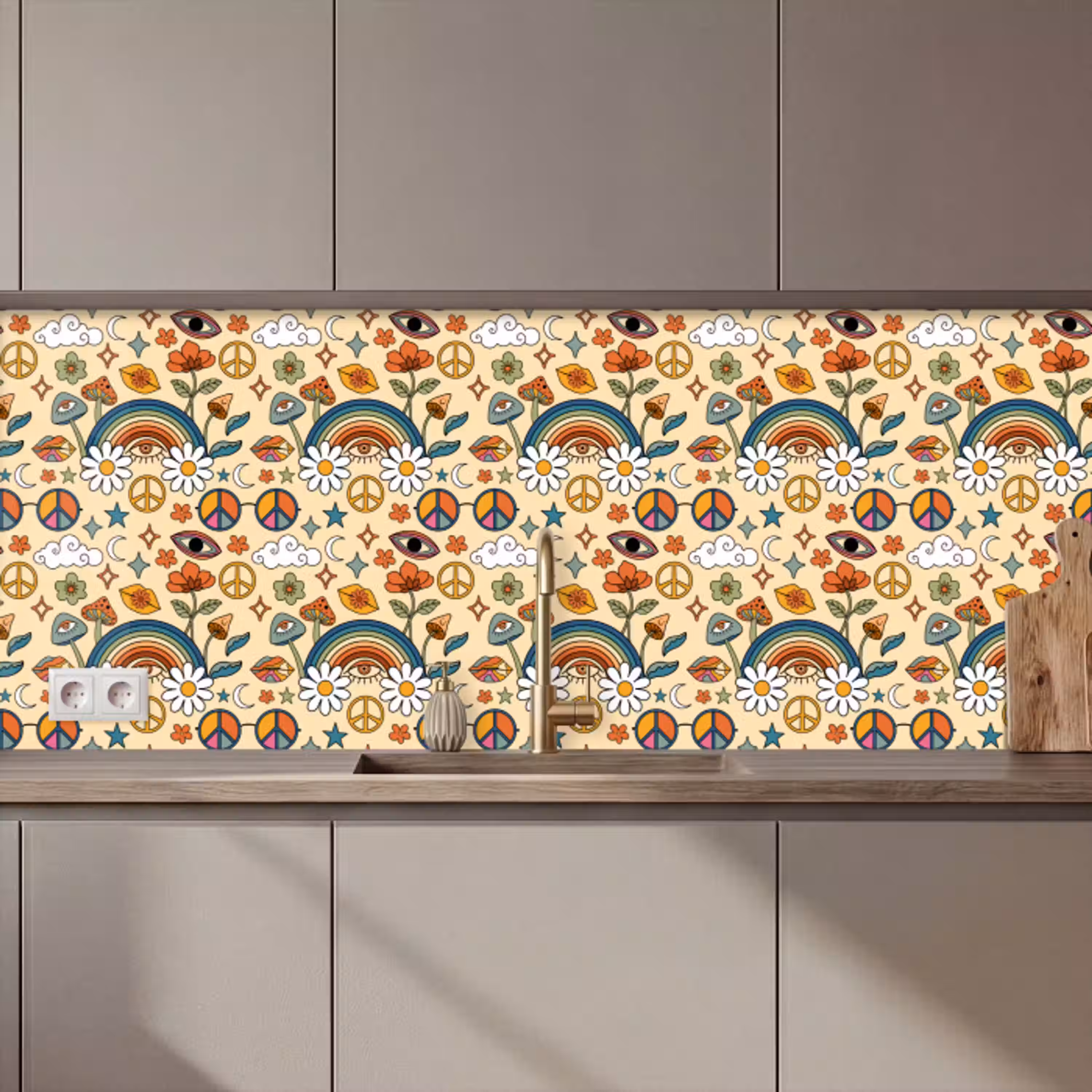 Vintage - Patronen - Zomer keuken achterwand 2 middel 871 zz_3dshopping