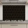 Zeshoek - Zwart - Goud - Bloem keuken achterwand spatscherm klein 900 -3d_website