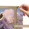 Giraffe - Bloemen - Roze Light Box met batterij (Wandlamp) middel -USP_websiteprintNL