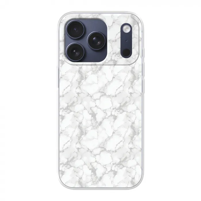 Wit - Marmer - Grijs Telefoonhoesje iPhone 17 Pro klein 878 -3d