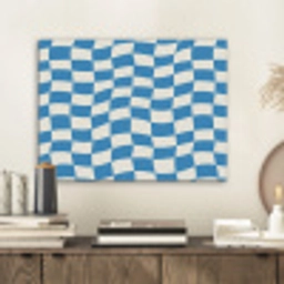 Golvend - Patroon - Blauw PET vilt klein 837 -sfeer1