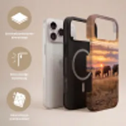 Olifanten - Savanne - Zonsondergang - Afrika - Warm Toughcase MagSafe Apple iPhone 17 Pro Max klein -USP_Lagen_NL