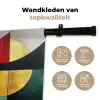 Abstract - Kerst - Goud - Rood - Groen Wandkleed katoen klein -sfeer2