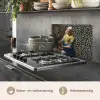 Melkmeisje - Kunst - Panterprint - Vermeer - Schilderij - Oude meesters keuken achterwand spatscherm klein -usp_NL
