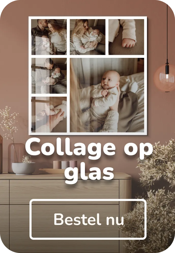 Collage op glas