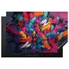Abstract - Explosie - Neonkleuren Inductie beschermer vinyl 3mm klein -3d