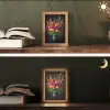 Felgekleurd - Bloemen - Vaas Light Box met kabel (Tafellamp) klein -sfeer3
