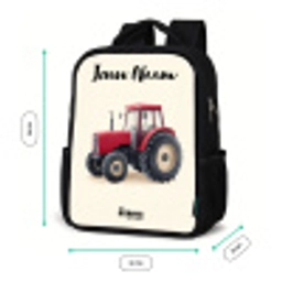 Tractor - Getekend - Rood Rugzak - Zwart middel -productfoto_formaten