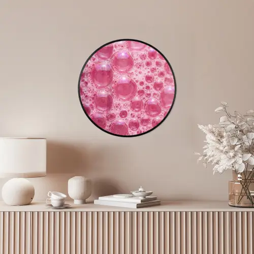Roze - Schuim - Bubbels Fotolijst rond zonder passe partout klein -sfeer3