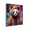 Panda - Jas - Graffiti - Oranje aluminium wit klein -3d