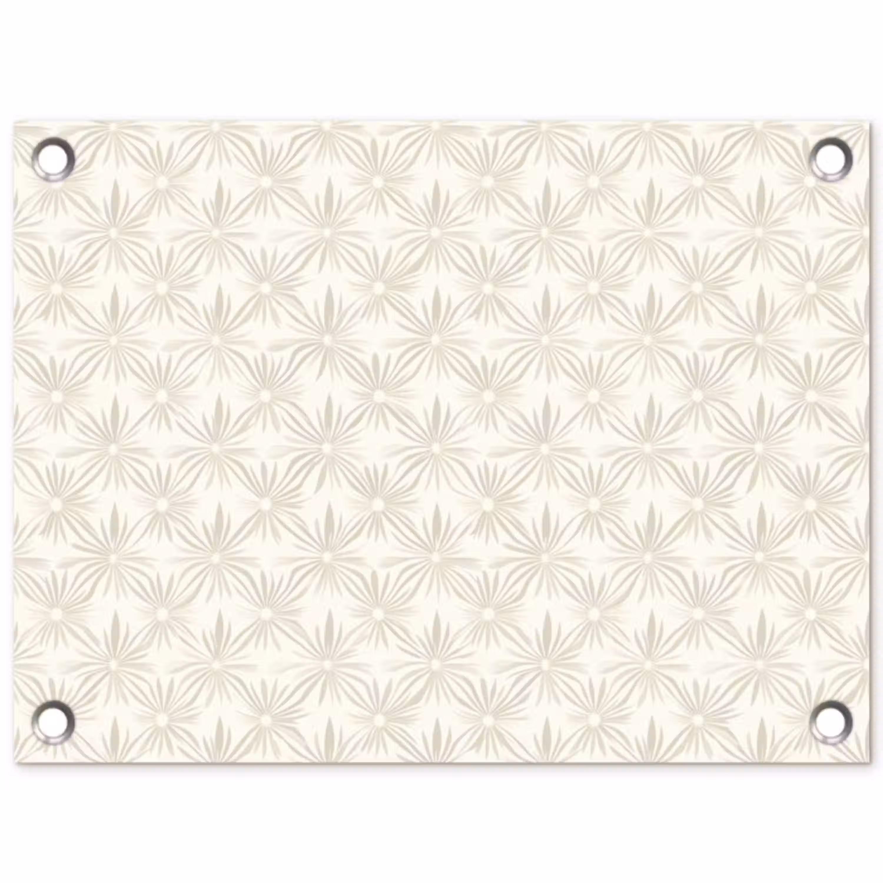 Patroon - Bloemen - Beige tuinposter los doek klein 239 -3d