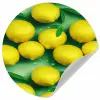 Citroenen - Geel - Groen - Druppels Wandcirkel behangsticker klein 186 -3d