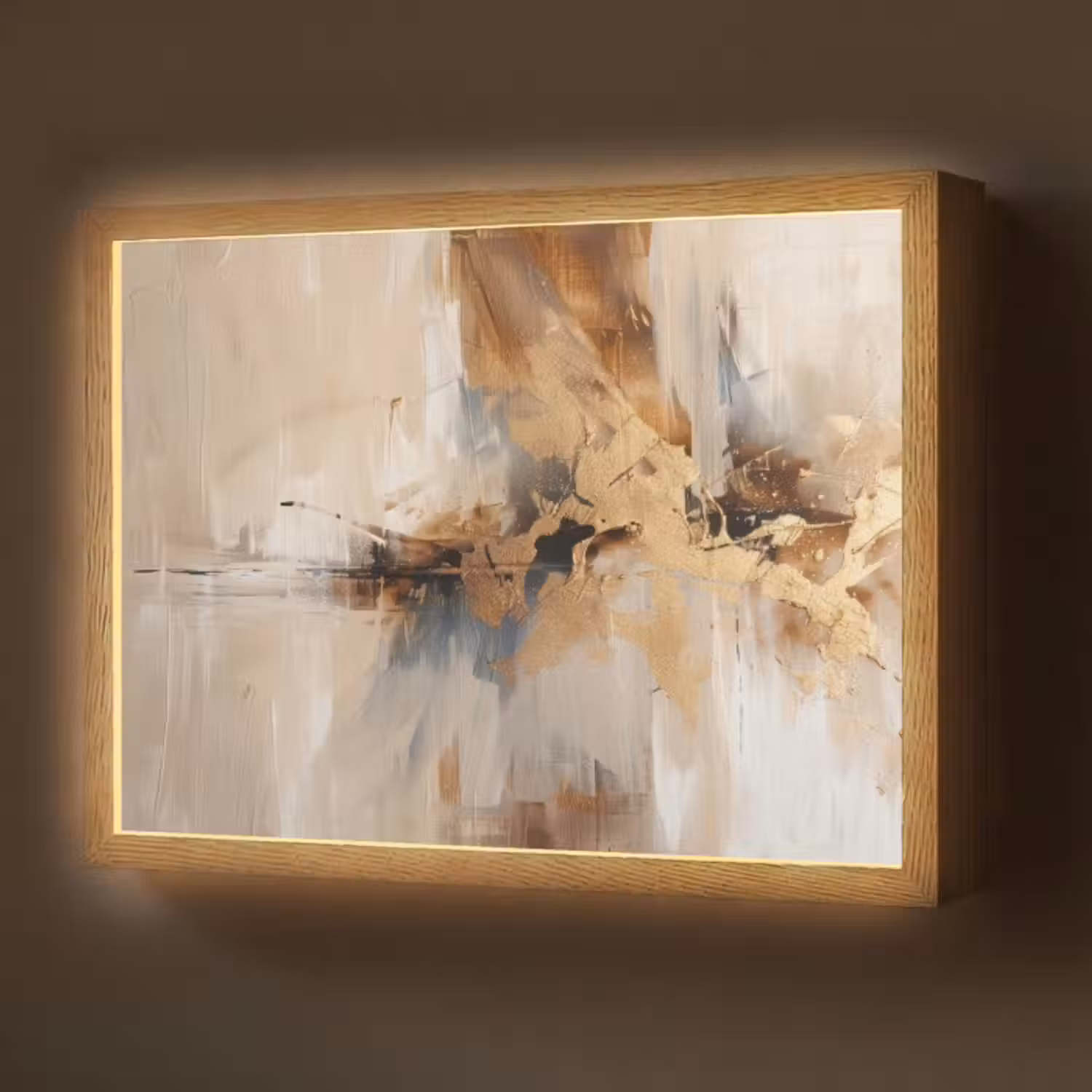 Lightbox - Wandlamp - Modern - Bruin - Abstract - Beige