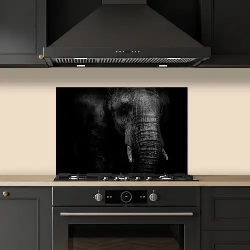 Olifant - Dier - Portret keuken achterwand spatscherm klein -sfeer1