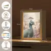 Pauw - Vogels - Bloemen - Boom - Botanisch Light Box met kabel (Tafellamp) klein -USP_NL