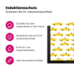 Taxi - Iconisch - Geel Inductie beschermer vinyl 3mm klein 276 -zzzzzzz-lf-ups