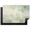 Abstract - Kunst - Wit - Groen - Modern Inductie beschermer vinyl 3mm klein -3d