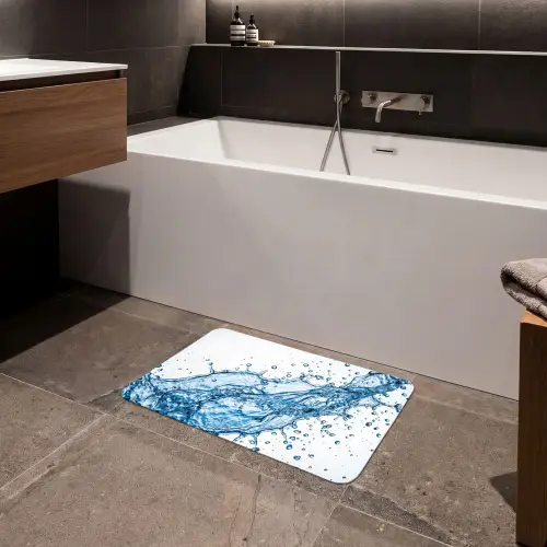 Spash - Water - Blauw Badmat klein -sfeer3