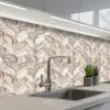 Abstract - Golvend - Pastel keuken achterwand 2 middel 871 -3d_schuin