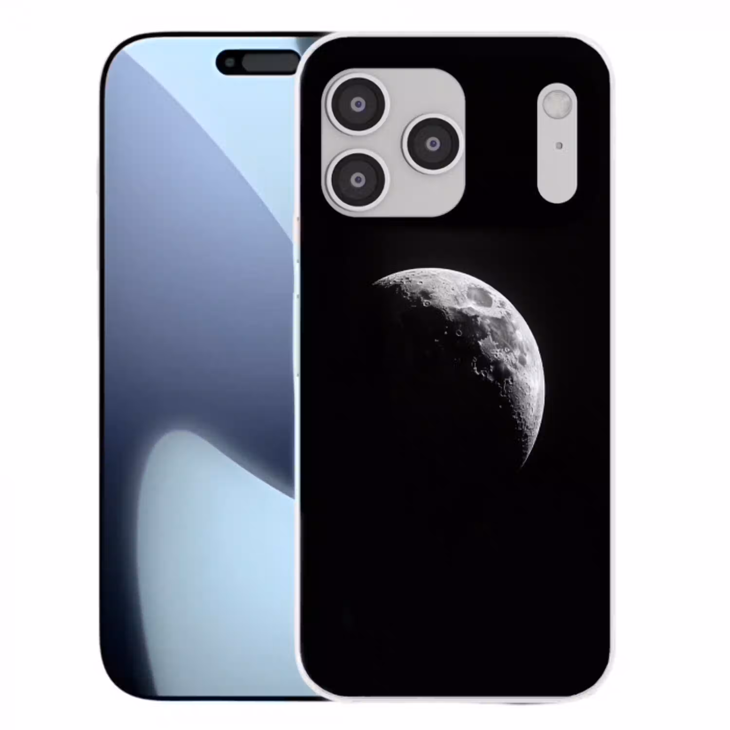 Maan - Hemel - Zwart - Schaduw Telefoonhoesje iPhone 17 Pro Max klein -3d