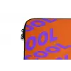 Cool - Paars - Oranje laptophoes neopreen klein -detail