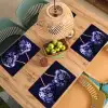 Porselein- Kersen - Delfts - Blauw Placemat vinyl groot -zzsfeer5_Kitchenyeah-website