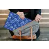 Bubbels - Patroon - Blauw laptophoes neopreen klein -tas