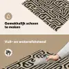 Grafisch - Lijnen - Zwart Inductie beschemer met haakjes klein 777 -ky-schoon-nl