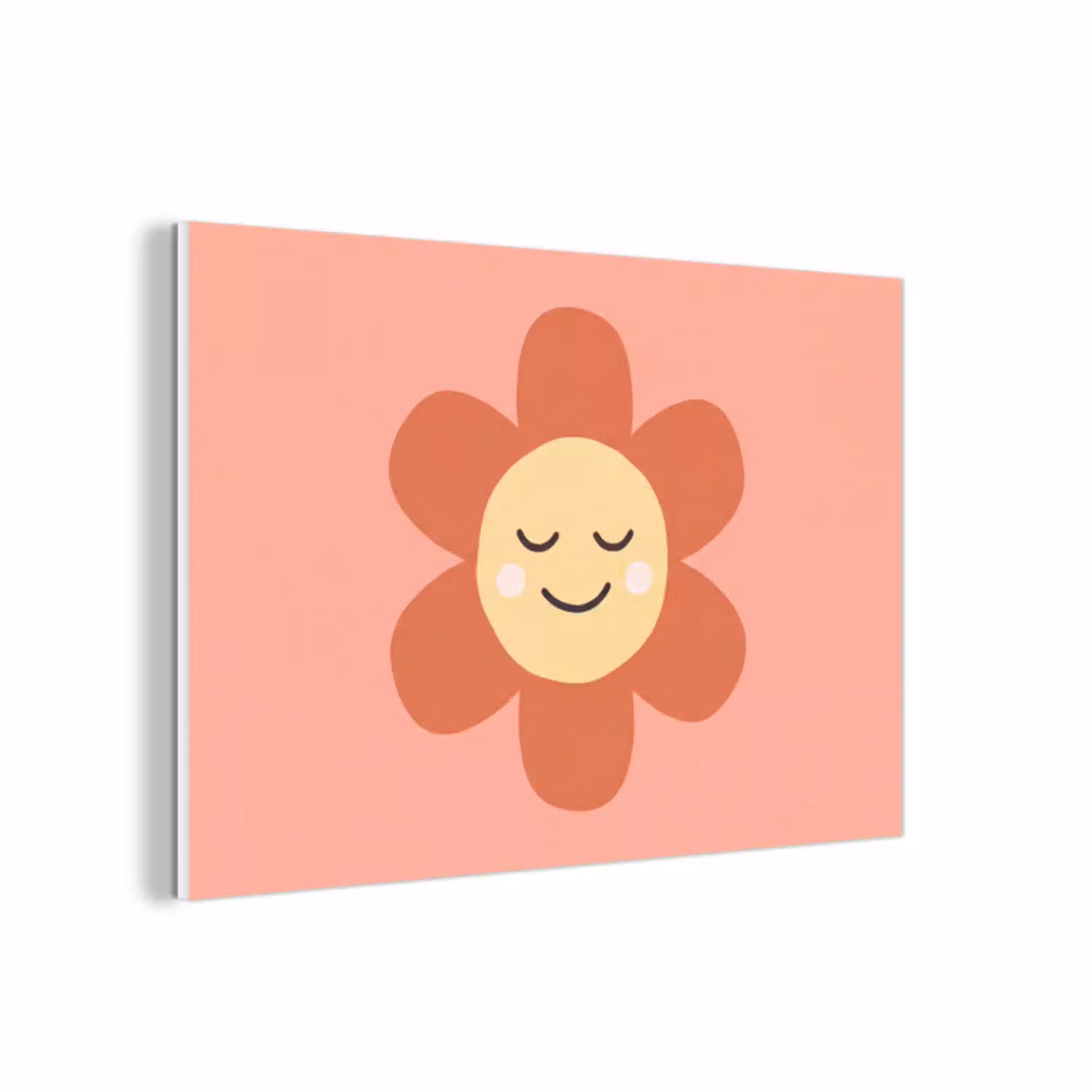 Bloemen - Tekenfilm - Kind - Roze forex 5mm xxl -3d
