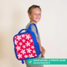 Madeliefjesmania hotpink Kinderrugzak - Blauw middel -sfeer3_DE