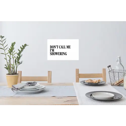 Tekst - Modern - Zwart - Wit Muursticker klein -eettafel