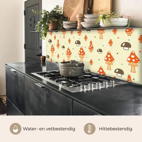 Patronen - Paddestoel - Oranje keuken achterwand 2 middel 871 -usp_NL