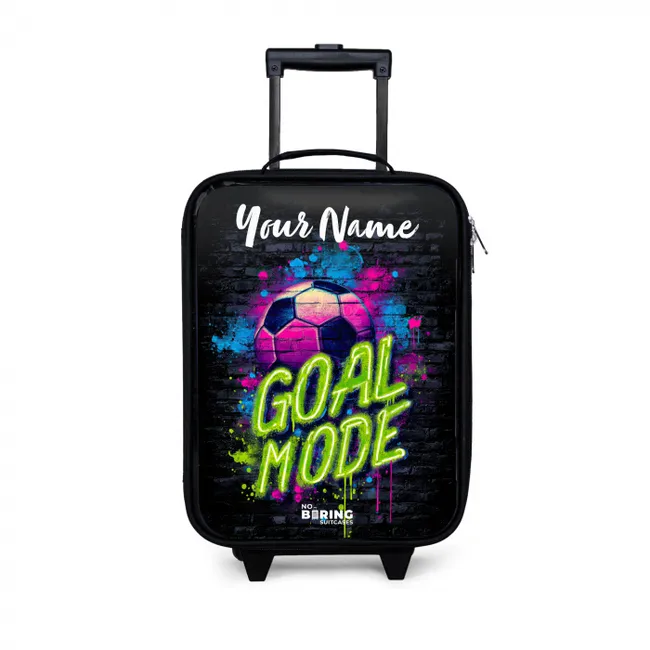 Neon - Graffiti - Voetbal - Kleurrijk Kinderkoffer - Zwart klein -3d